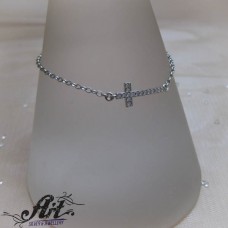 Сребърна дамска гривна "Кръст B-521